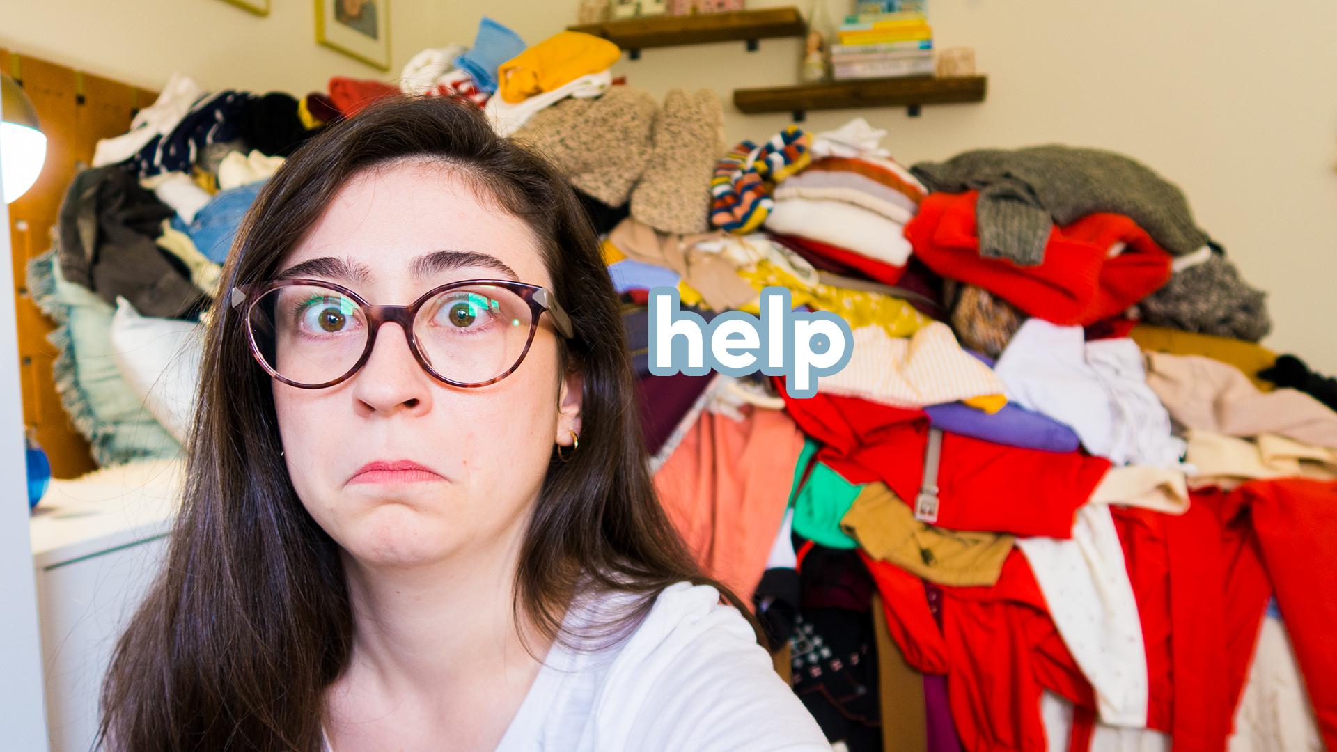 Getting clothes. Getting rid of unnecessary clothes.