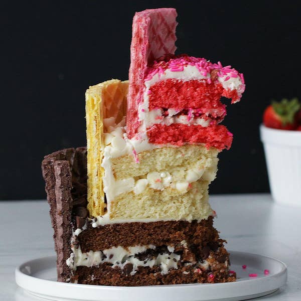 Wafer Cookie Neapolitan Layer Cake