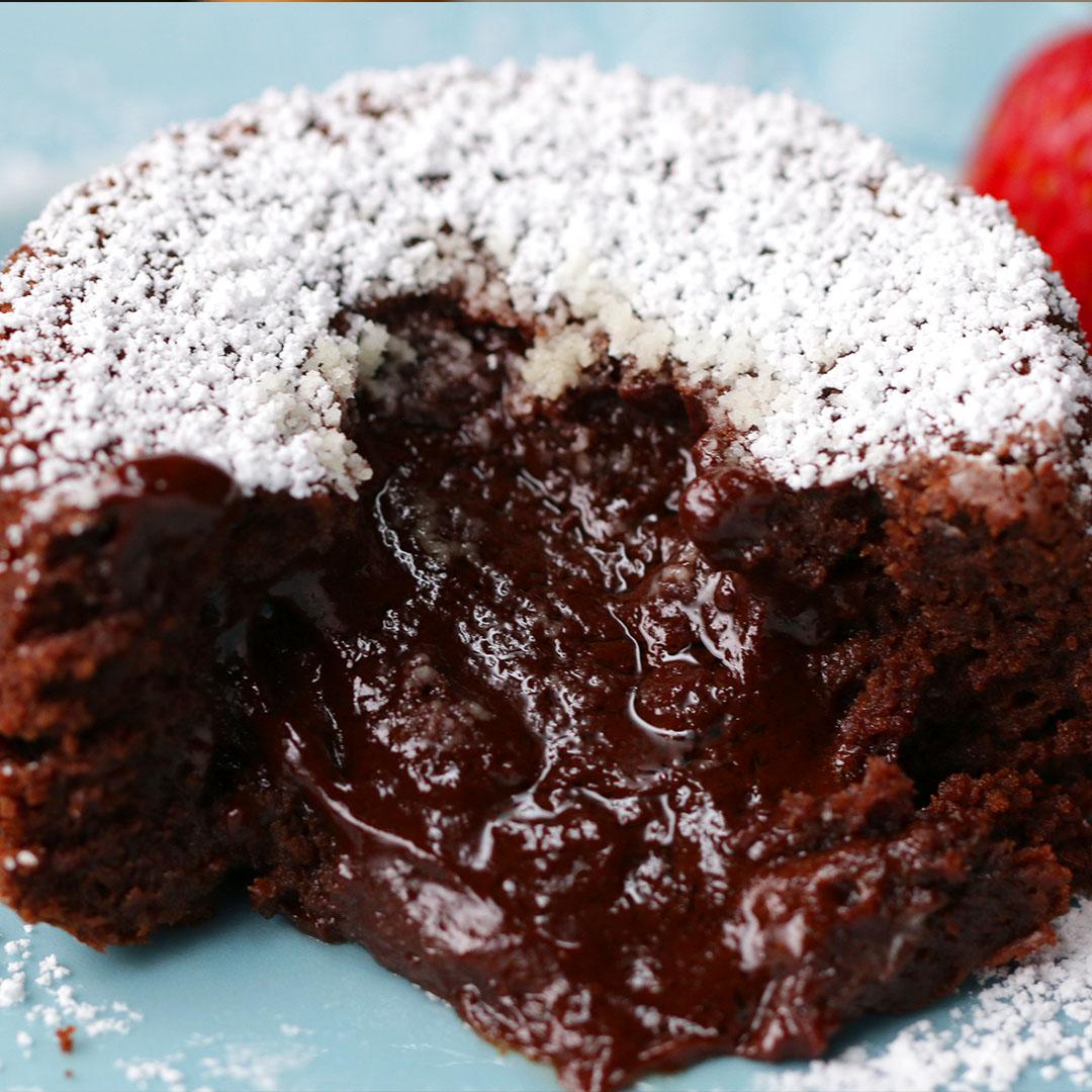 Microwave Chocolate Lava Cake Bowl Recipe For Two - Bigger Bolder Baking