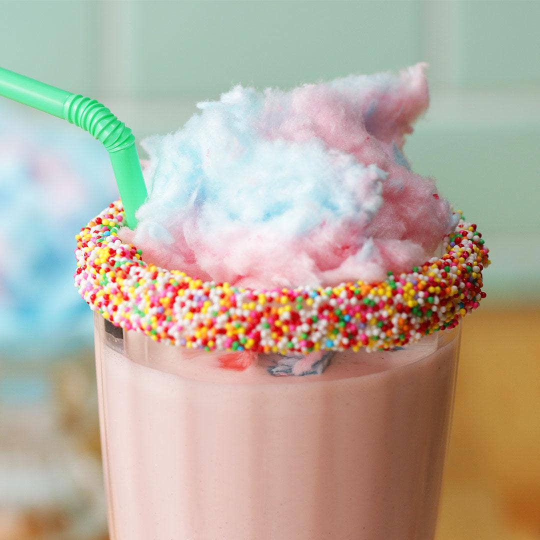 Boozy Cotton Candy Milkshake Recipe By Tasty