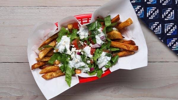 Mediterranean Loaded French Fry Salad