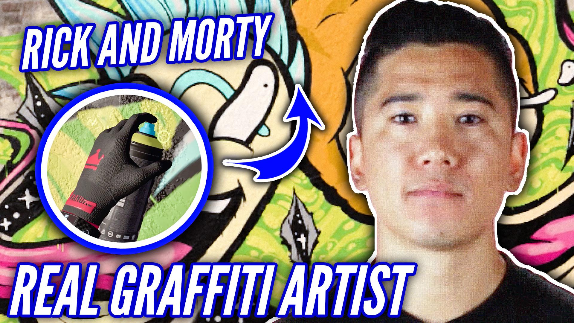 Real Graffiti Artist Paints Rick and Morty | Kingsrpray VR