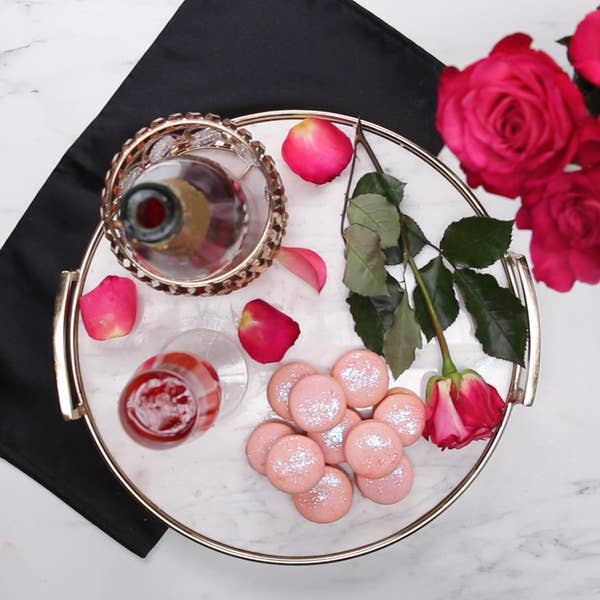 Strawberry Rosé Macarons