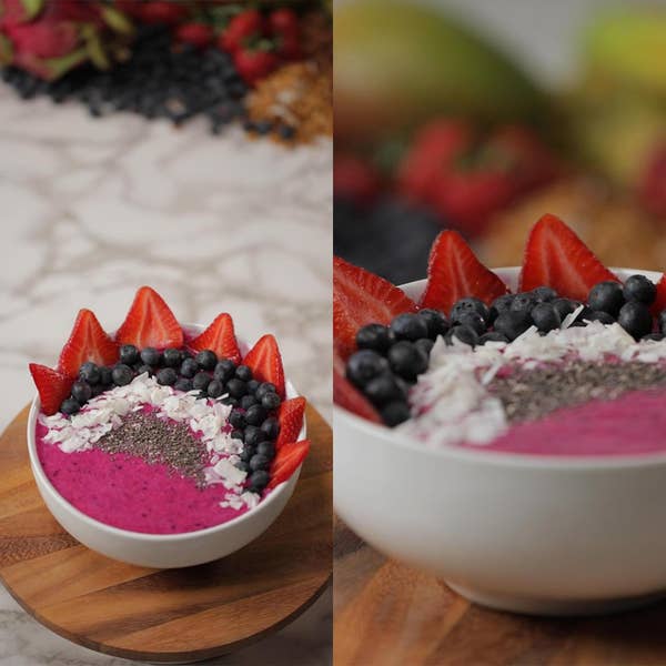 Healthy Smoothie Bowl: Pitaya Bowl: Berry Delicious