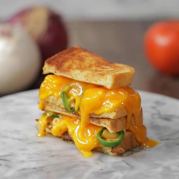 Loaded Grill Cheese: Say Please To The Cheese!