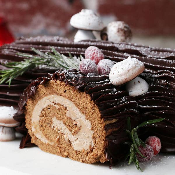 Bûche de Noël (A French Christmas Dessert) • Tasty 