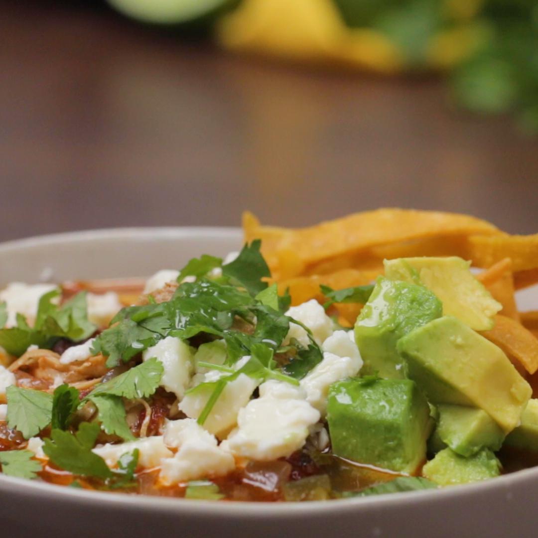 Instant Pot Chicken Tortilla Soup Recipe by Tasty image