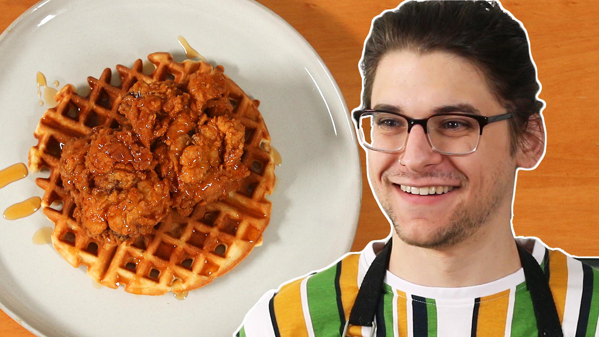 Fried Chicken And Sourdough Waffles Recipe By Tasty