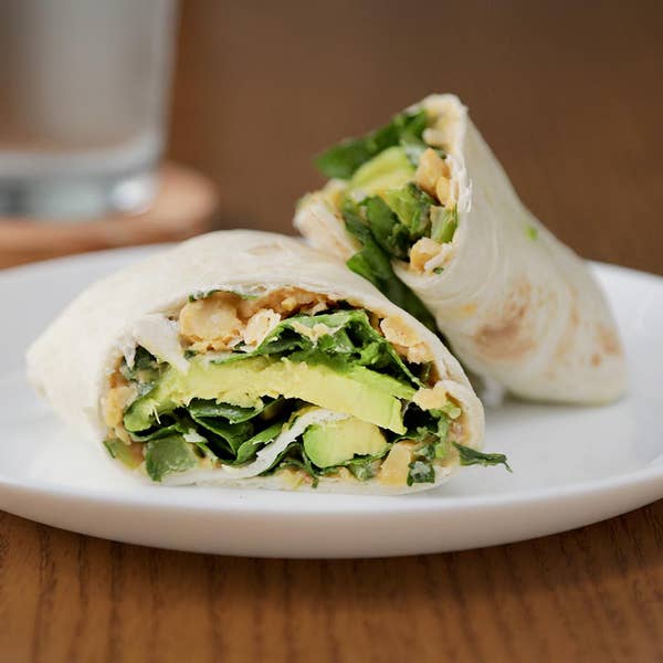 Chickpea And Veggie Avocado Wrap