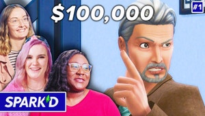 Sparked contestants have the chance to win $100,00 by playing sims.
