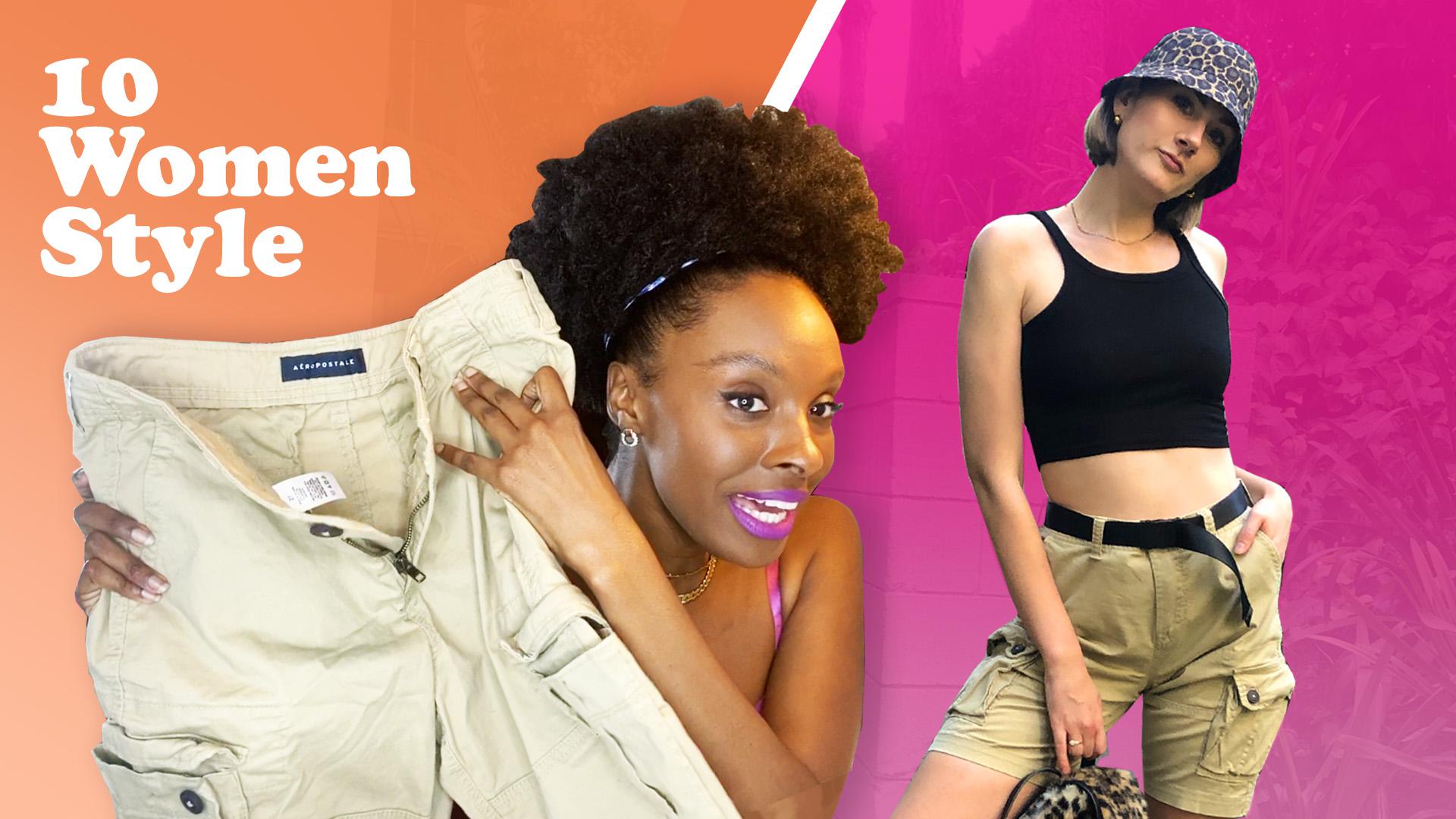 Watch: 10 Women Style The Same Cargo Shorts.