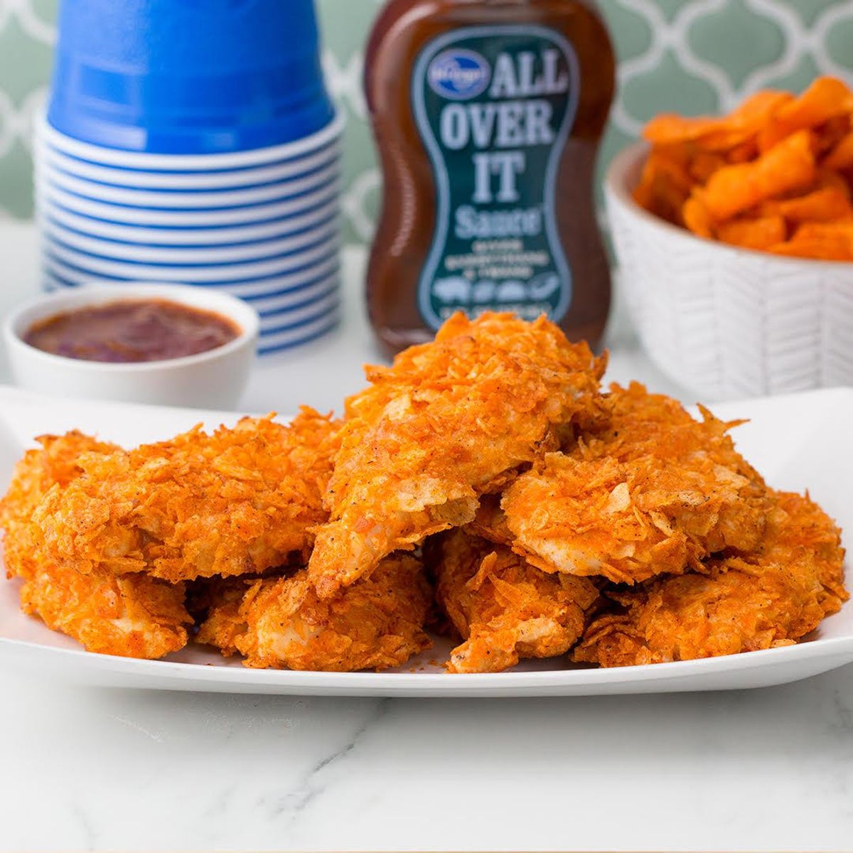 Crispy Kettle Chip Chicken Strips Recipe by Tasty