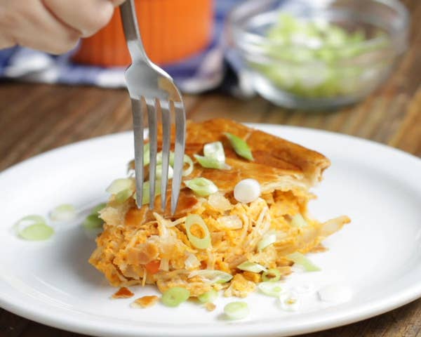 Cast Iron Buffalo Chicken Pot Pie