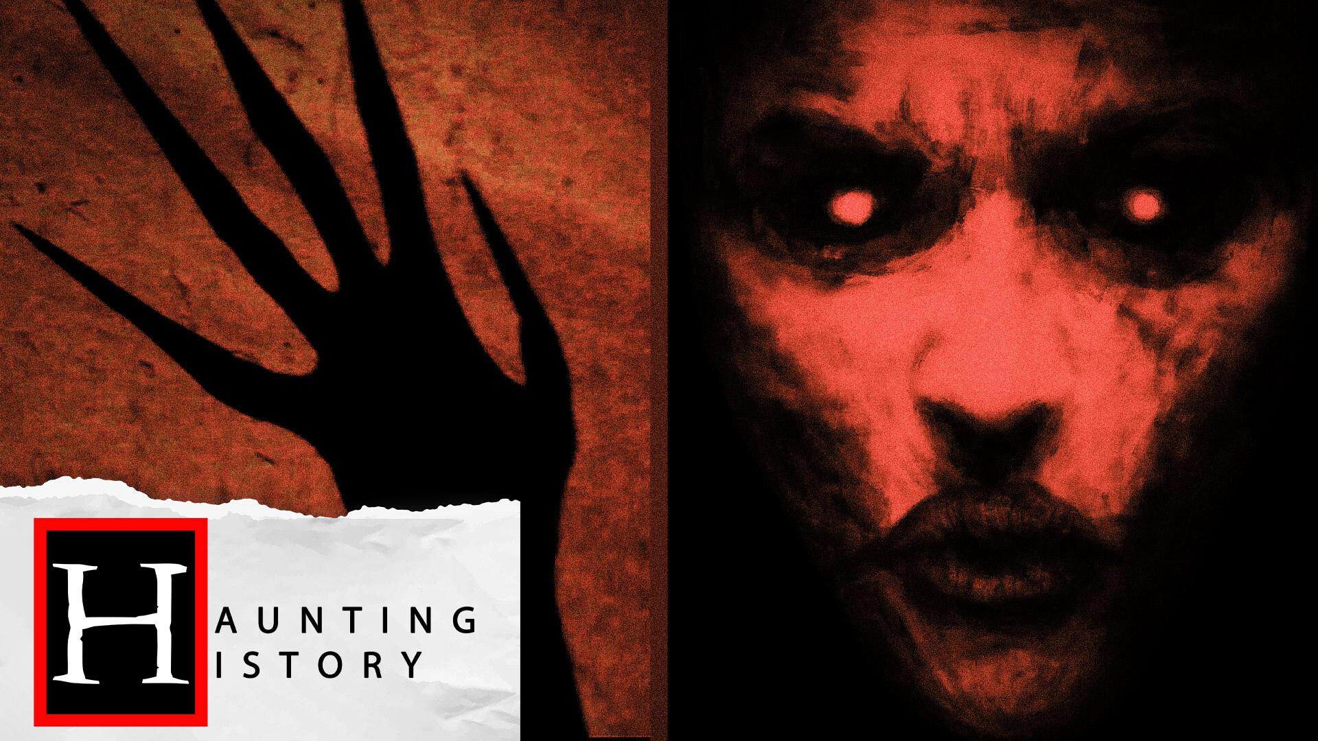 Elongated fingers and face depicting vampire