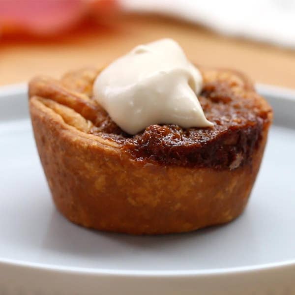 Pumpkin Spiced Butter Tarts With Whipped Cream Cheese