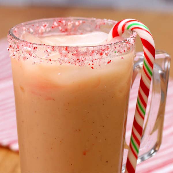 Homemade Candy Cane And Brown Sugar Eggnog