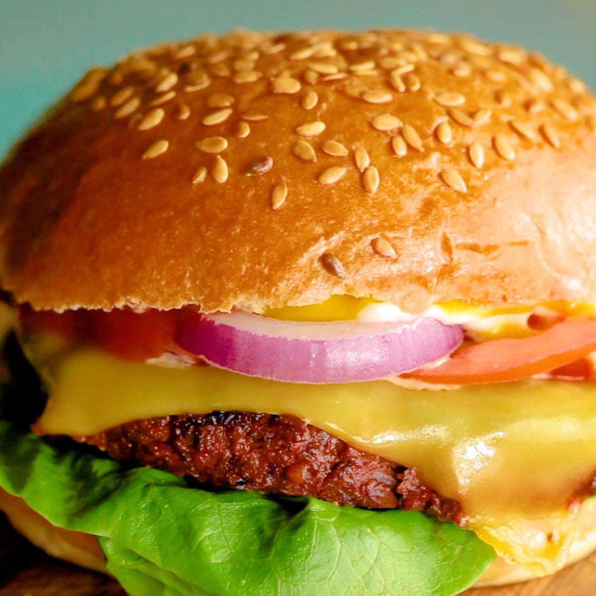 Plant-Based Cheeseburger Recipe by Tasty