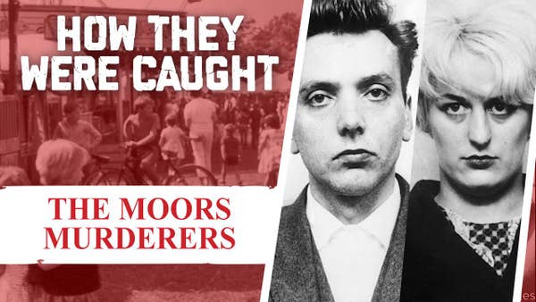 An image of Ian Brady and Myra Hindley, also known as The Moors Murderers, with the title of the show beside them. 