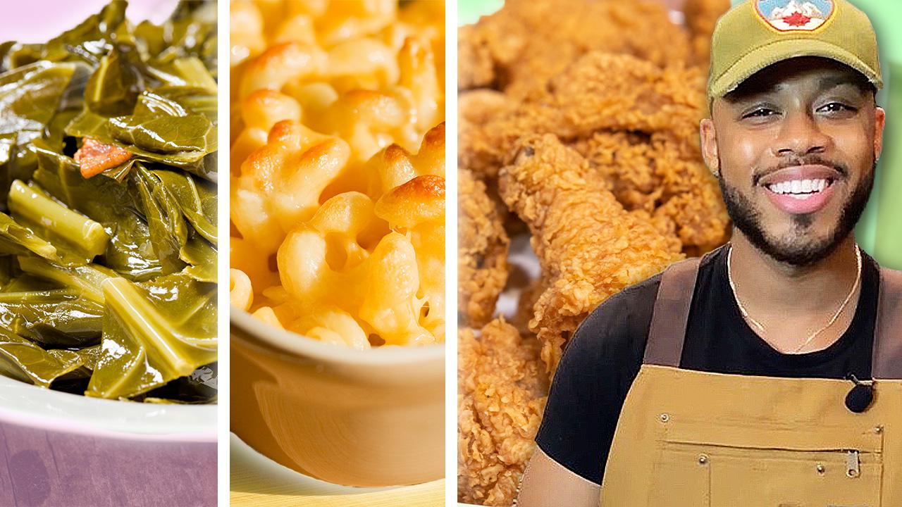 Collard Greens, Mac & Cheese, Fried Chicken