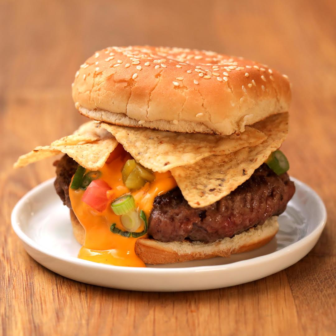 Queso Nacho Burger Recipe By Maklano 