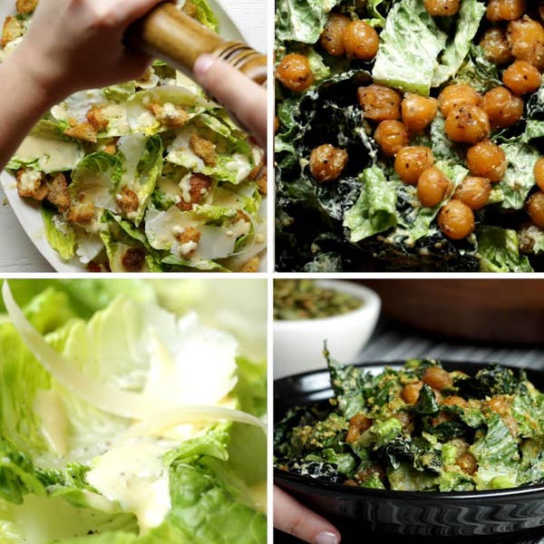 Classic Caesar Salad vs. Vegan Caesar Salad
