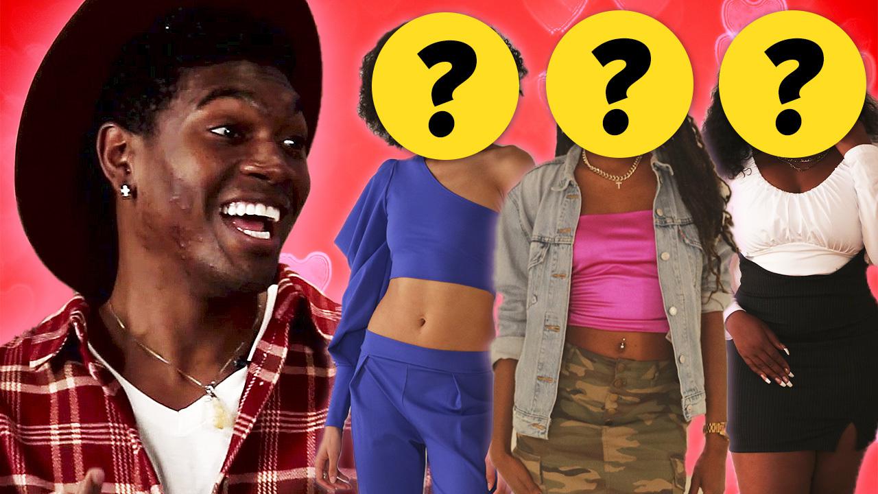 Andante looks surprised next to three mystery Date My Fit contestants