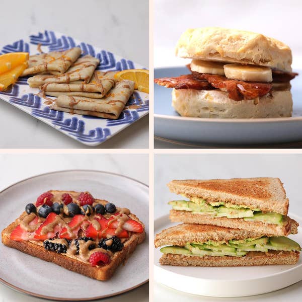 Almond Butter Sandwiches 4 Ways