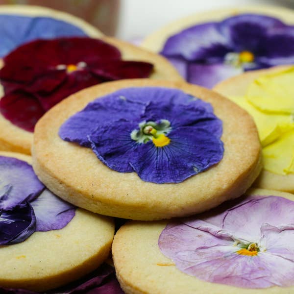 Pressed Flower Cookies