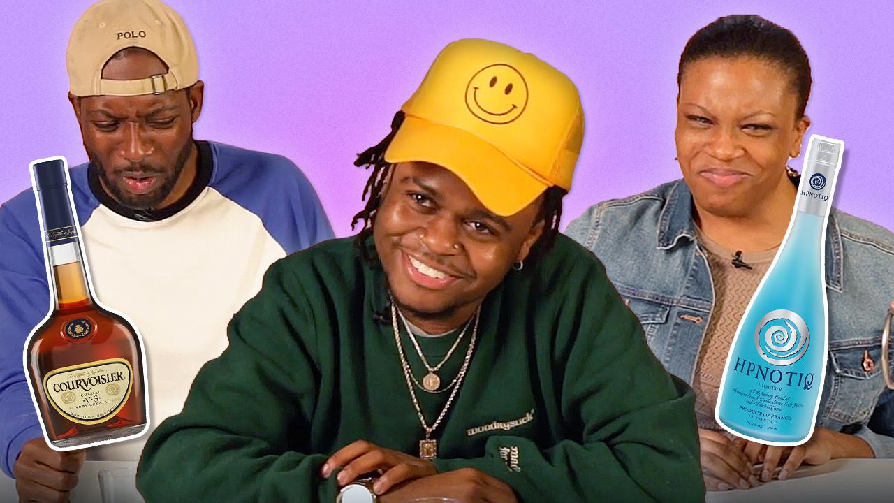 Jada, Thomas, and Drew react to drinking liquor from the 90s