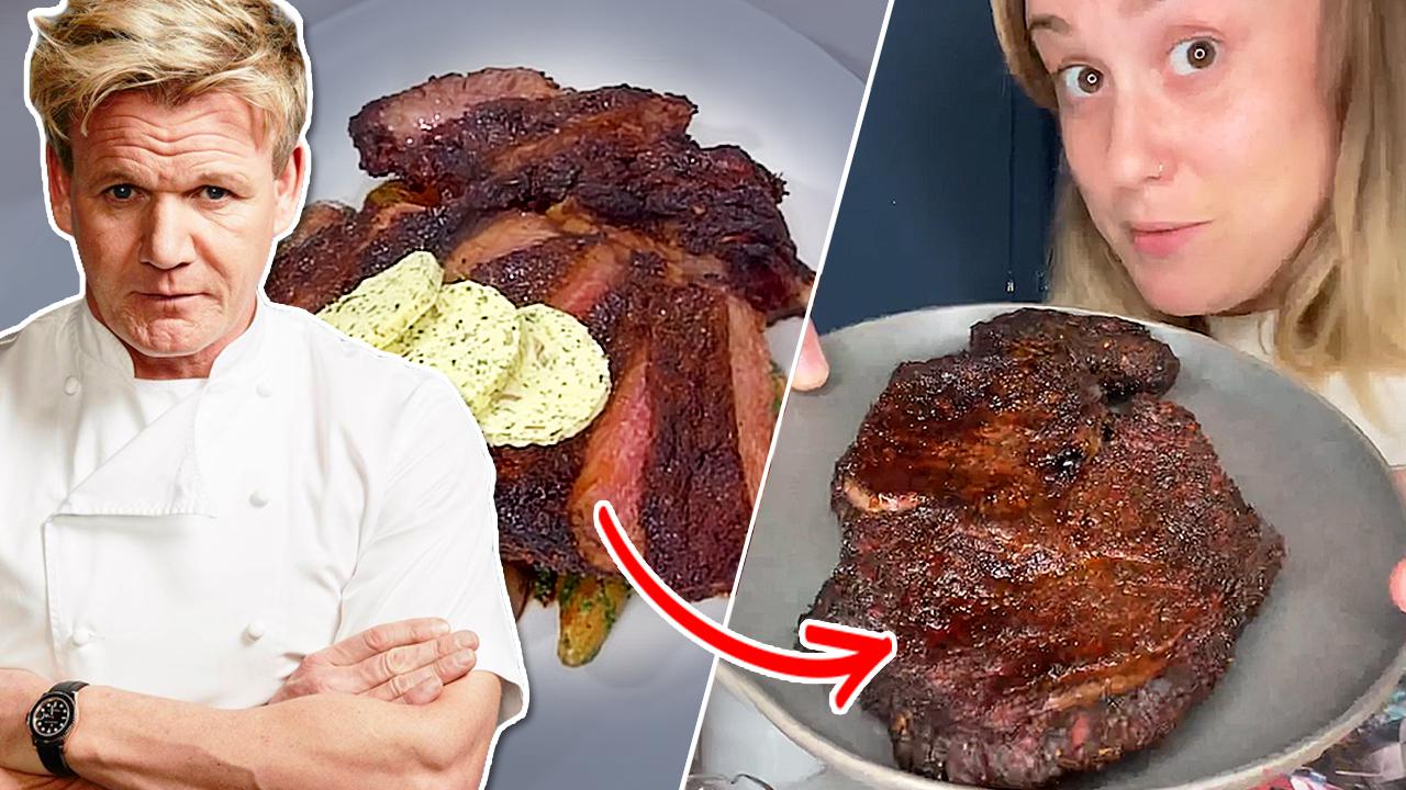 Chef ramsay cooking top steak