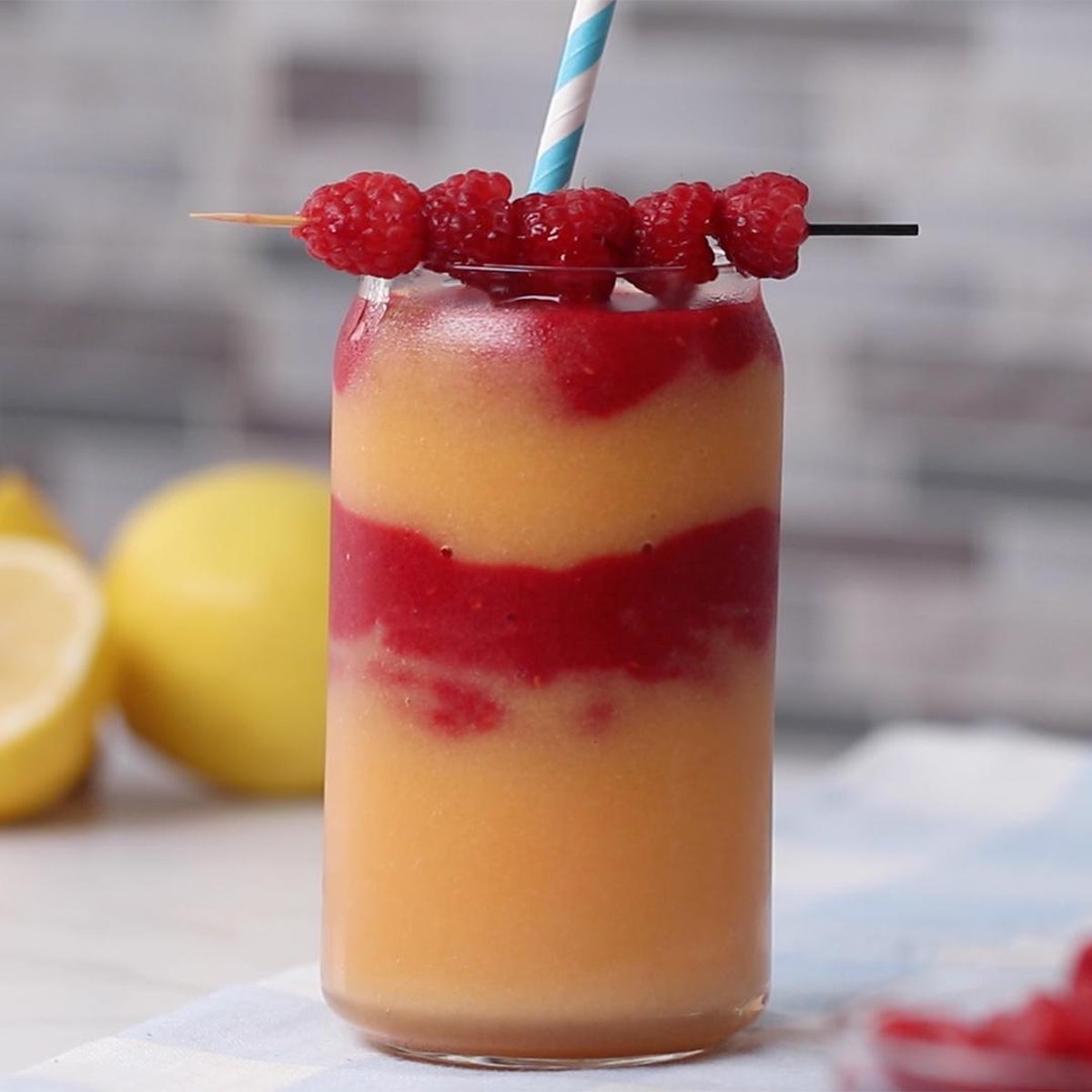 Raspberry Peach Lemonade Slush Recipe by Tasty