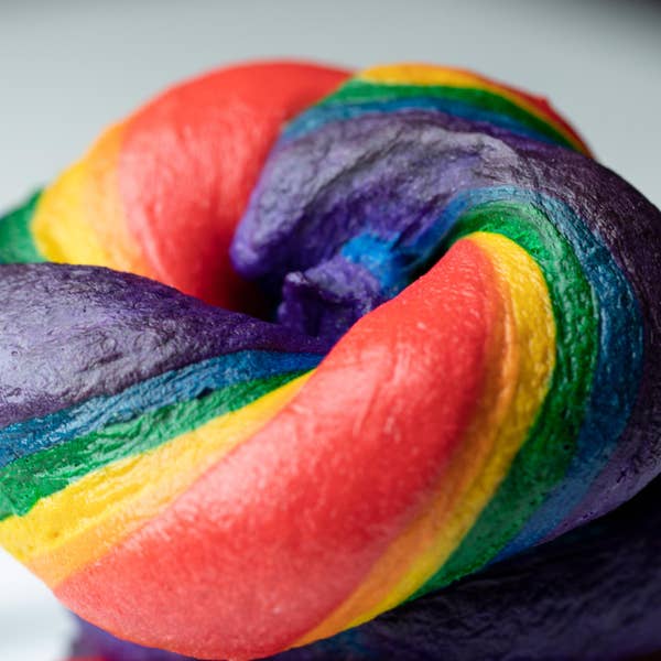 Rainbow Pride Flag Bagels