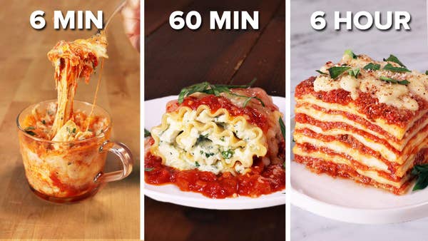 6-Min Vs. 60-Min Vs. 6-Hour Lasagna