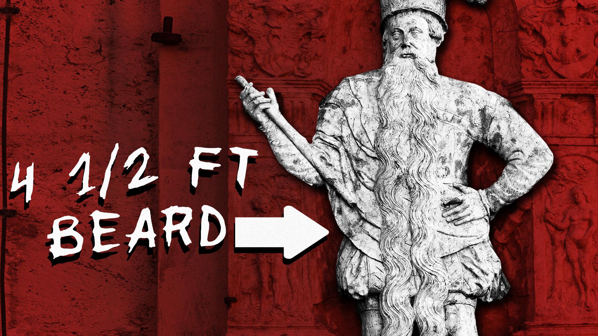 Statue of man with long beard