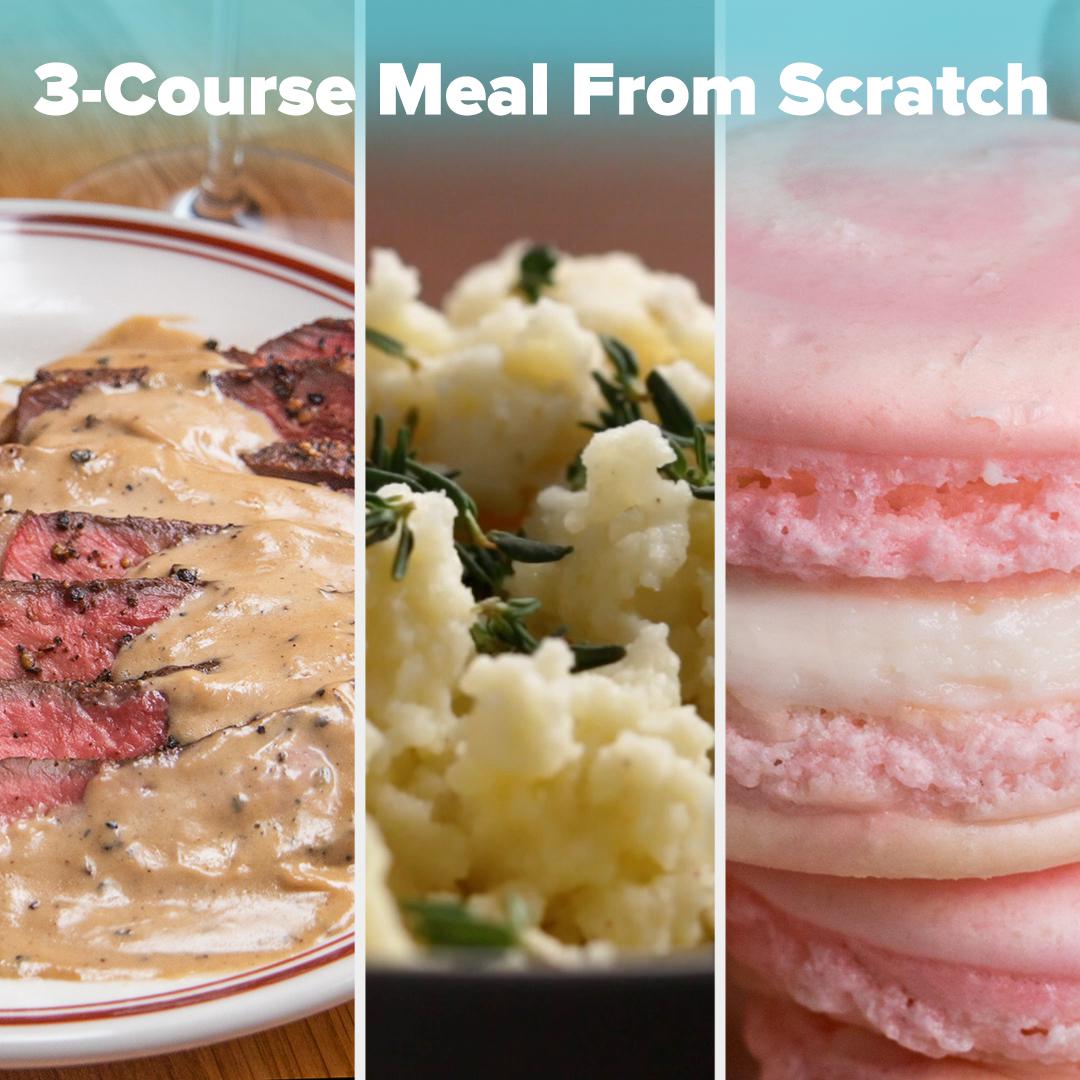 How To Cook A 3-Course Meal From Scratch | Recipes