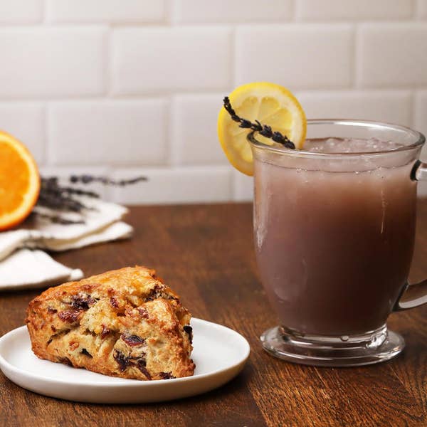 Boozy Iced Blueberry Lavender London Fog & Orange Cranberry Scones