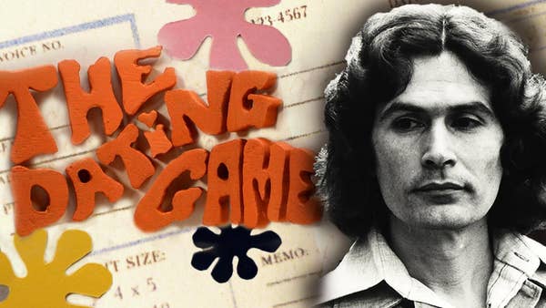 The Dating Game show text with image of Rodney Alcala 