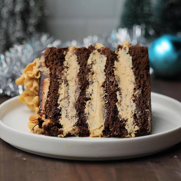Giant Chocolate Peanut Butter Cookie Cake