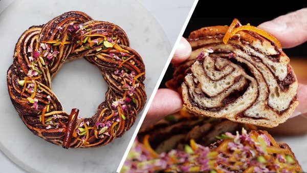 Show-Stopping Chocolate Babka Wreath By Chef Shimi