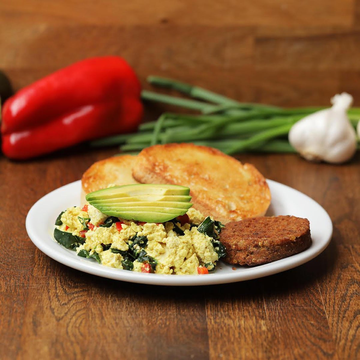 Vegan Tofu Breakfast Scramble Recipe by Tasty image