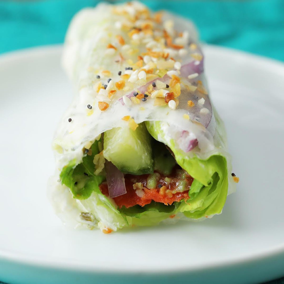 Salmon Rice Paper Sushi Roll - Unbound Wellness