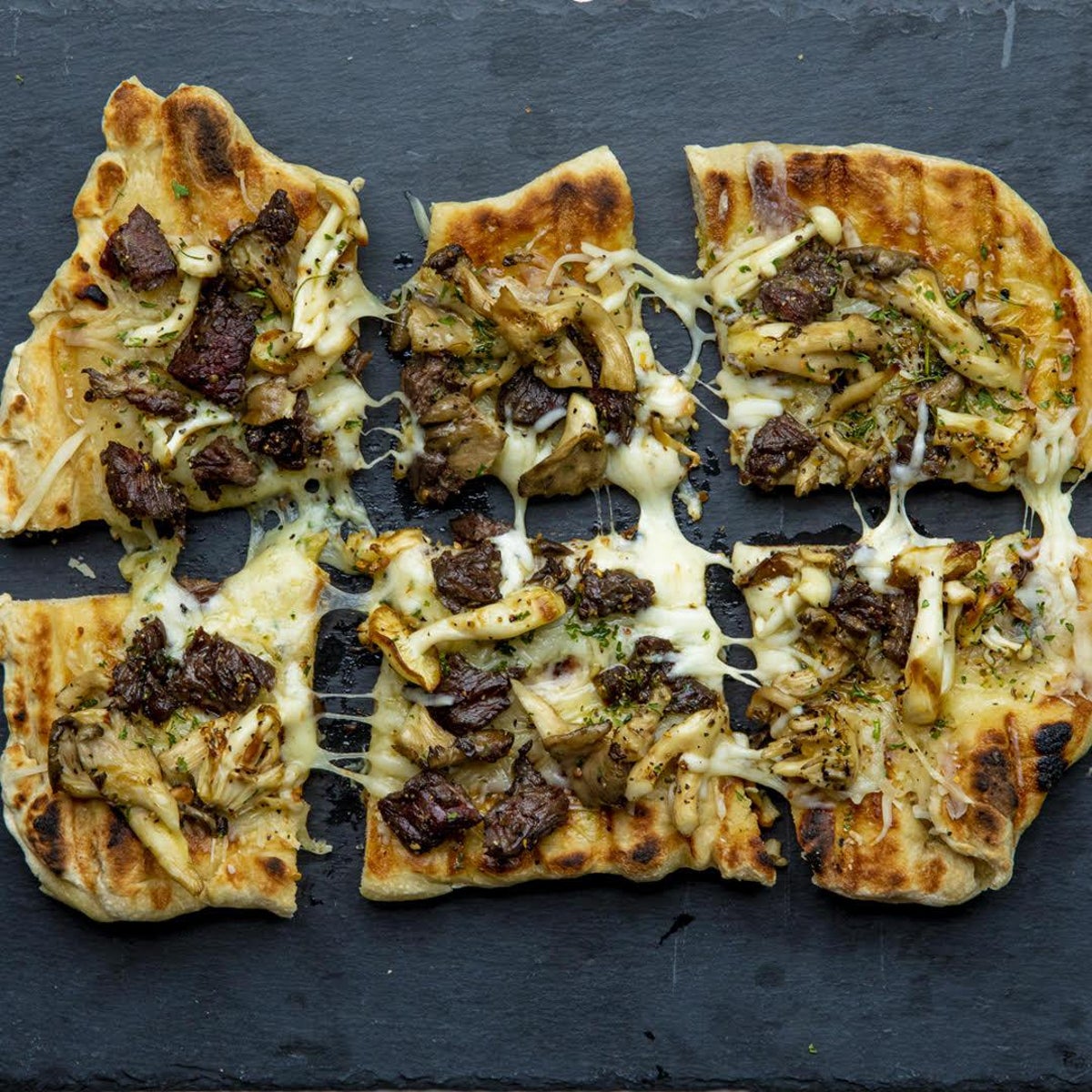 Grilled Steak And Mushroom Flatbread Recipe by Tasty image