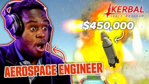Aerospace Engineer Emil stares, horrified with his mouth agape, at an exploding rocket. The words "Aerospace Engineer" point to him and the logo for Kerbal Space Program appears with the text $450,000 beneath it.