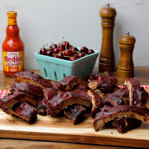 Sweet And Spicy Cherry-Glazed Ribs