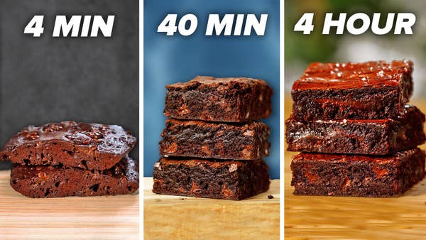 4-Min Vs. 40 Min Vs. 4 Hour Brownies
