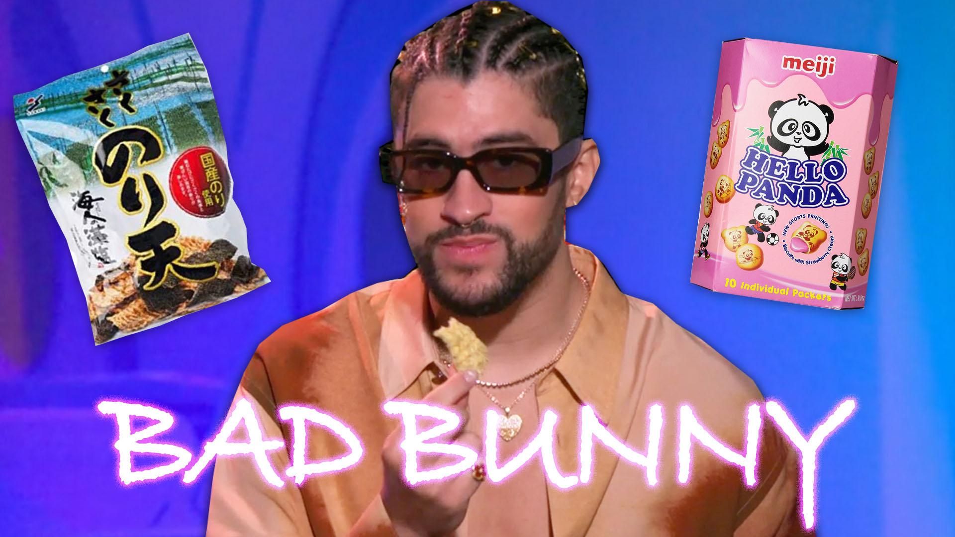 Bad bunny tries japanese snacks