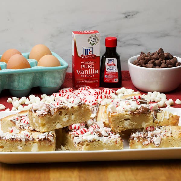 Peppermint Bark Blondies