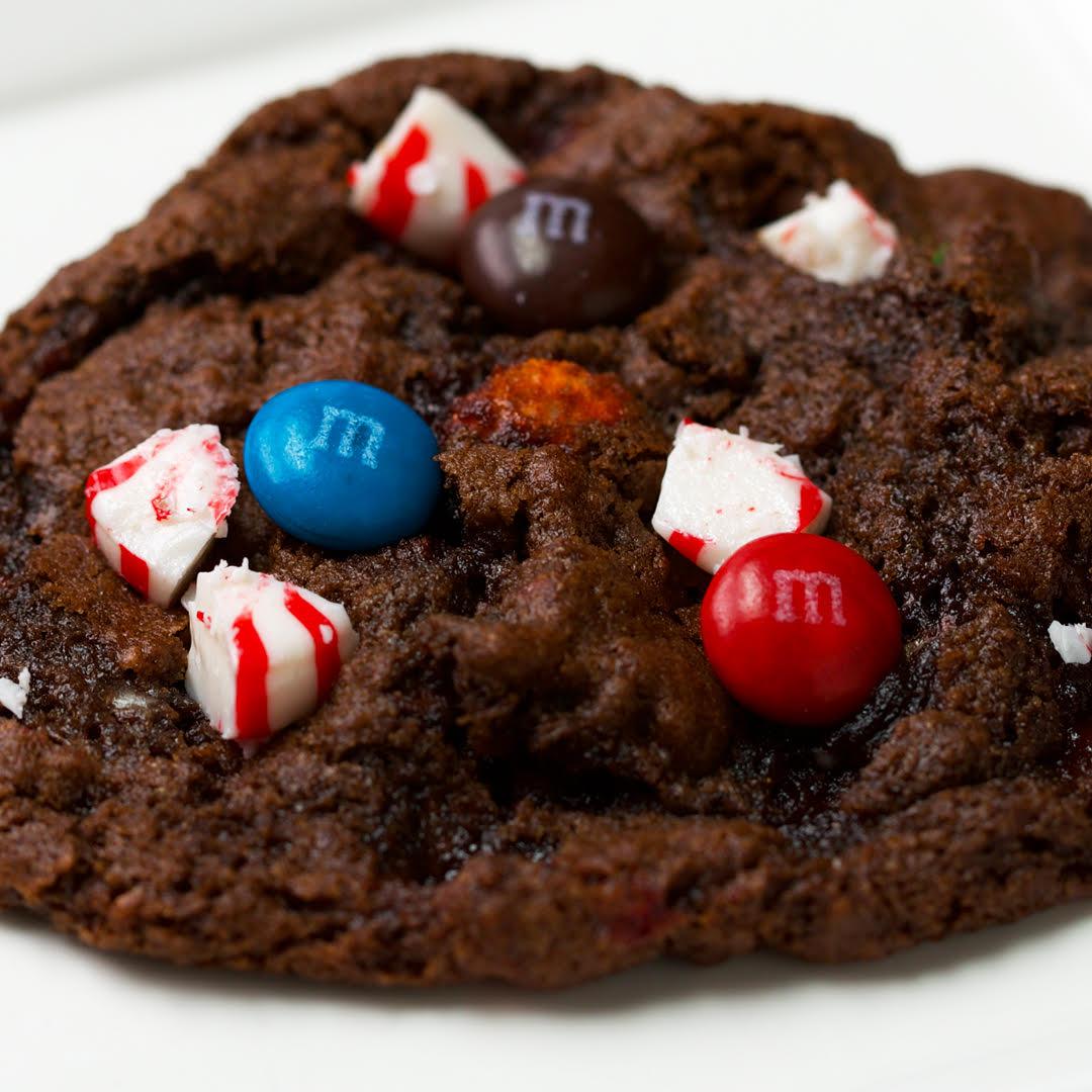 White Chocolate Peppermint M&M Cookies