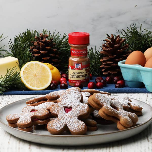 Gingerbread Linzer Cookies