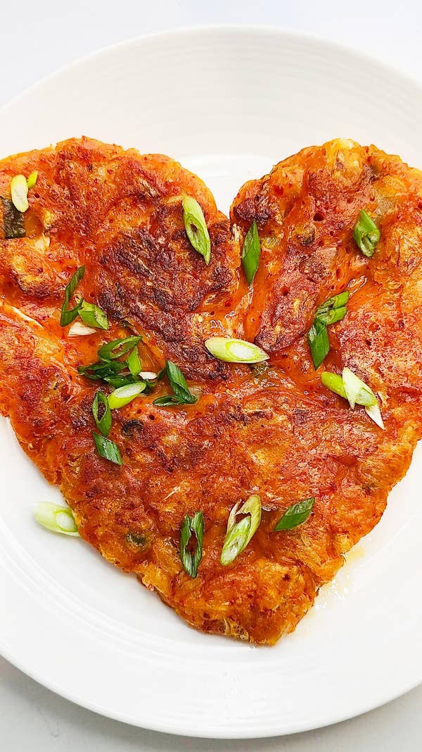 Heart-Shaped Kimchi Pancakes
